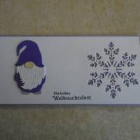 Gutschein Weihnachtsverpackung  Wichtel Geldgeschenk  Weihnachten Konzertkarte Lila Verpackung Bild 1