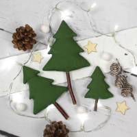 3er Set Tannenbäume zum Aufhängen ~ Weihnachtsdekoration | Tannenbaumschmuck Bild 2