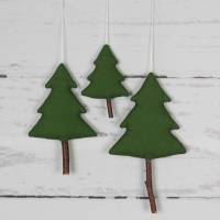 3er Set Tannenbäume zum Aufhängen ~ Weihnachtsdekoration | Tannenbaumschmuck Bild 4