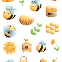 Sticker Sheet, Honigbienen, Aufkleber Planner Stickers, Scrapbook Stickers Bild 2