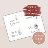 Weihnachtskarten als druckbare Karten, Glückwunschkarten zum Ausdrucken Bild 2