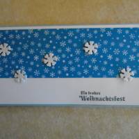 Gutschein Weihnachtsverpackung Geldgeschenk  Weihnachten Konzertkarte Blau Verpackung  schneeflocken Eiskristall Bild 1