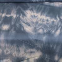 Batik Batist Baumwollstoff gemustert Reststück 1,95 m leichte Sommer Stoffe Blau Grau Bild 2