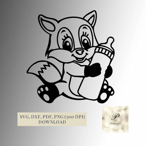 Plotterdatei Baby Fuchs SVG Datei für Cricut, kindliches Fuchs Design  Digital Download süßes Fuchs Motiv