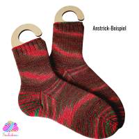 Handgefärbte Sockenwolle 4fach, mit Silbereffekt, Farbe: Christmas 4 Bild 3