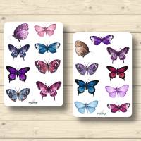 2x Sticker Sheets, Schmetterlinge, Aufkleber Planner Stickers, Scrapbook Stickers Bild 1