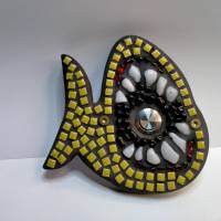 Klingelplatte Hai - Mosaik *handgefertigt* ohne Taster / Klingelknopf Bild 1