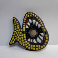Klingelplatte Hai - Mosaik *handgefertigt* ohne Taster / Klingelknopf Bild 3