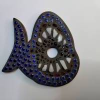 Klingelplatte Hai - Mosaik *handgefertigt* ohne Taster / Klingelknopf Bild 4