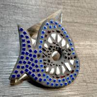 Klingelplatte Hai - Mosaik *handgefertigt* ohne Taster / Klingelknopf Bild 7