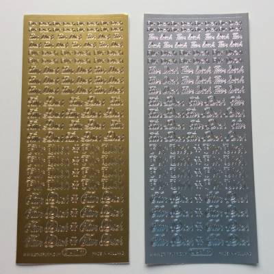 Sticker gold und Silber, Schriftzug Für Dich, selbstklebend, Gestalten von Karten und Geschenken