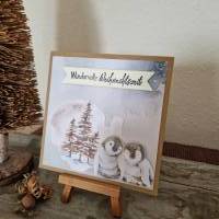 Weihnachtskarte - Pinguine - Bäume - Wundervolle Weihnachtszeit Bild 3