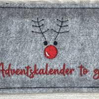 Adventskalender to go, bestickt, Nikolaus, Advent, Vorweihnacht, Geschenk, Mini-Kalender, Vorfreude, Weihnachten ! Bild 1