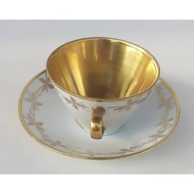 Vintage Sammeltasse Hanika Volkstedt Mokkatasse + Untertasse, Espressogedeck, Mokkagedeck 