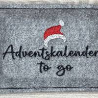 Adventskalender to go, bestickt, Nikolaus, Advent, Vorweihnacht, Geschenk, Mini-Kalender, Vorfreude, Weihnachten ! Bild 1