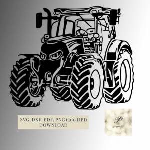 Plotterdatei Traktor SVG Datei für Cricut, Traktor Bauernhof Design  Digital Download für  Bastel- und Plotterprojekte Bild 1