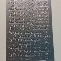 Sticker Silber, Herzlichen Glückwunsch kleinere Schrift mit Blümchen selbstklebend, zum Basteln von Glückwunschkarten Bild 2