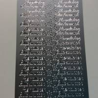 Sticker Silber, Herzlichen Glückwunsch kleinere Schrift mit Blümchen selbstklebend, zum Basteln von Glückwunschkarten Bild 3
