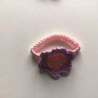 Serviettenringe mit Häkelblüte in verschiedenen Farben, gehäkelt aus Baumwolle, Tischdekoration Bild 4