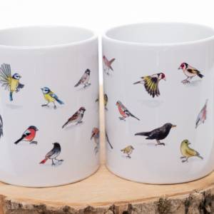 kleine Vögel Frühstückstasse, Tasse mit heimischen Vögeln Bild 2