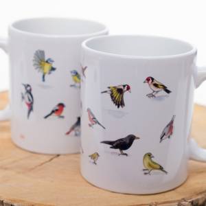 kleine Vögel Frühstückstasse, Tasse mit heimischen Vögeln Bild 3