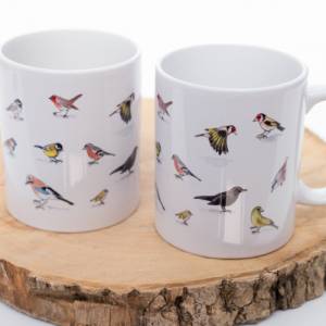kleine Vögel Frühstückstasse, Tasse mit heimischen Vögeln Bild 4