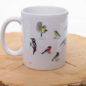 kleine Vögel Frühstückstasse, Tasse mit heimischen Vögeln Bild 5