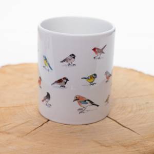 kleine Vögel Frühstückstasse, Tasse mit heimischen Vögeln Bild 6