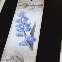 Lesezeichen, Bookmark, Buchzeichen mit Blumen Motiv, im Vintage / Shabby Stil. Bild 2
