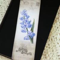 Lesezeichen, Bookmark, Buchzeichen mit Blumen Motiv, im Vintage / Shabby Stil. Bild 6
