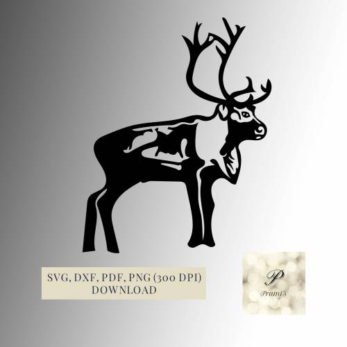 Plotterdatei Rentier SVG Datei für Cricut, Rentier Design  Digital Download für  Bastel- und Plotterprojekte