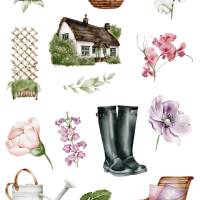 Sticker Sheet, Englischer Garten, Aufkleber Planner Stickers, Scrapbook Stickers Bild 2