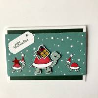 Weihnachtskartemit Schildkröten Handgefertigt Stampin’Up Unikat Bild 1
