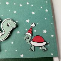 Weihnachtskartemit Schildkröten Handgefertigt Stampin’Up Unikat Bild 5