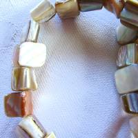 Perlenarmbänder-Set 2-teilig Barcelet in beige-braun handgemacht von Hobbyhaus Bild 2
