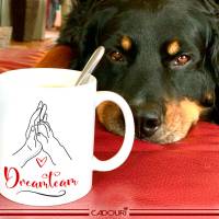 Hunde-Tasse mit Spruch DREAMTEAM - Kaffeetasse Bürotasse - tolle Geschenkidee für Hundeliebhaber Bild 2