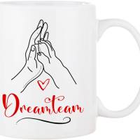 Hunde-Tasse mit Spruch DREAMTEAM - Kaffeetasse Bürotasse - tolle Geschenkidee für Hundeliebhaber Bild 3