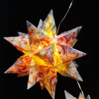 Origami Bastelset Bascetta 10 Sterne transparent mit Schnörkel und Ranken 5,0 cm x 5,0 cm Bild 5
