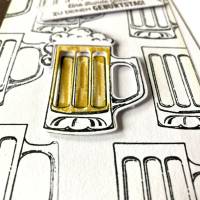 Geburtstagskarte 3D für Biertrinker/innen Handarbeit Stampin’Up Unikat Bild 2