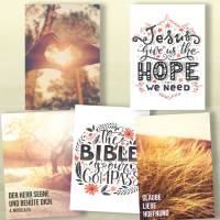 Friendly Fox christliche Grußkarten, 20 Postkarten mit Bibelversen, Sprüchen zum Thema Glauben, Achtsamkeit und Liebe Bild 5