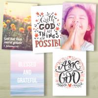 Friendly Fox christliche Grußkarten, 20 Postkarten mit Bibelversen, Sprüchen zum Thema Glauben, Achtsamkeit und Liebe Bild 6