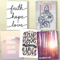 Friendly Fox christliche Grußkarten, 20 Postkarten mit Bibelversen, Sprüchen zum Thema Glauben, Achtsamkeit und Liebe Bild 7