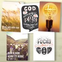 Friendly Fox christliche Grußkarten, 20 Postkarten mit Bibelversen, Sprüchen zum Thema Glauben, Achtsamkeit und Liebe Bild 8