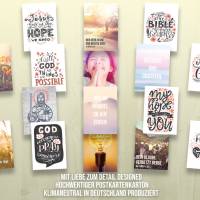 Friendly Fox christliche Grußkarten, 20 Postkarten mit Bibelversen, Sprüchen zum Thema Glauben, Achtsamkeit und Liebe Bild 9