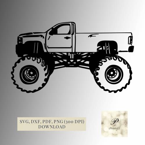 Plotterdatei Monstertruck SVG Datei für Cricut, Offroad Design  Digital Download für  Bastel- und Plotterprojekte