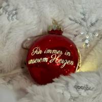 Weihnachtsbaumschmuck, beleuchtete personalisierte Weihnachtsbaumkugel mit Gravur, Geschenk für Freunde, Familie, Christ Bild 2