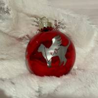 Weihnachtsbaumschmuck, beleuchtete personalisierte Weihnachtsbaumkugel mit Gravur, Geschenk für Freunde, Familie, Christ Bild 4