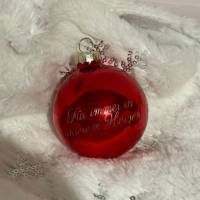 Weihnachtsbaumschmuck, beleuchtete personalisierte Weihnachtsbaumkugel mit Gravur, Geschenk für Freunde, Familie, Christ Bild 6