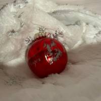 Weihnachtsbaumschmuck, beleuchtete personalisierte Weihnachtsbaumkugel mit Gravur, Geschenk für Freunde, Familie, Christ Bild 8