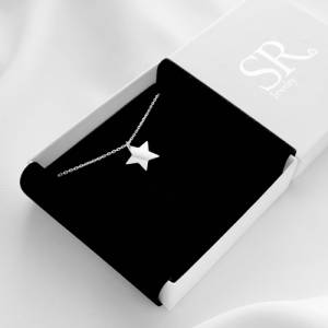 Halskette Stern, Sternkette Silber 925, Geschenke für Frauen, Weihnachtsgeschenk Freundin Bild 1